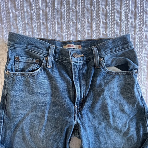 LEVI’S Baggy Dad Jeans Women 26 Dark Wash Mid Rise Barrel Ballon Wide 90s - Picture 4 of 15